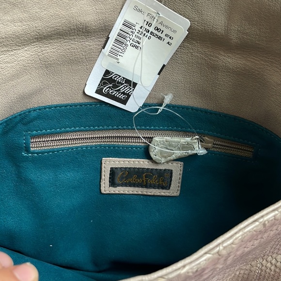 Carlos Falchi Genuine Python Clutch - Picture 2 of 4